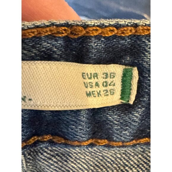 Zara Woman Shorts Women 4 Blue Premium Selvedge Denim Distressed Jean Shorts - Picture 8 of 10